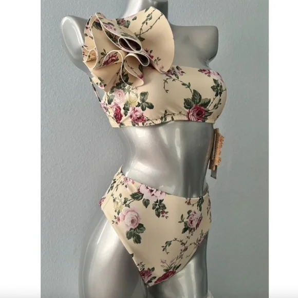 Antonio Melani x The Style Bungalow Miraflores Floral Top High Waist Bikini Set - Picture 3 of 9